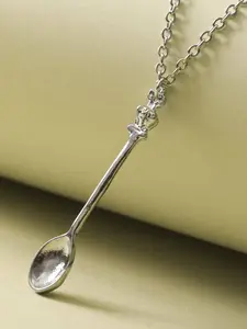 Women's Mini Tea Spoon Necklace, Royal Alice Classical Design, Elegant Jewelry Accessory for Women, Perfect Gift Idea