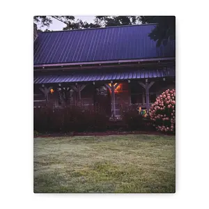 Canvas Art Print - Beautiful Country Home in the Early Mornings