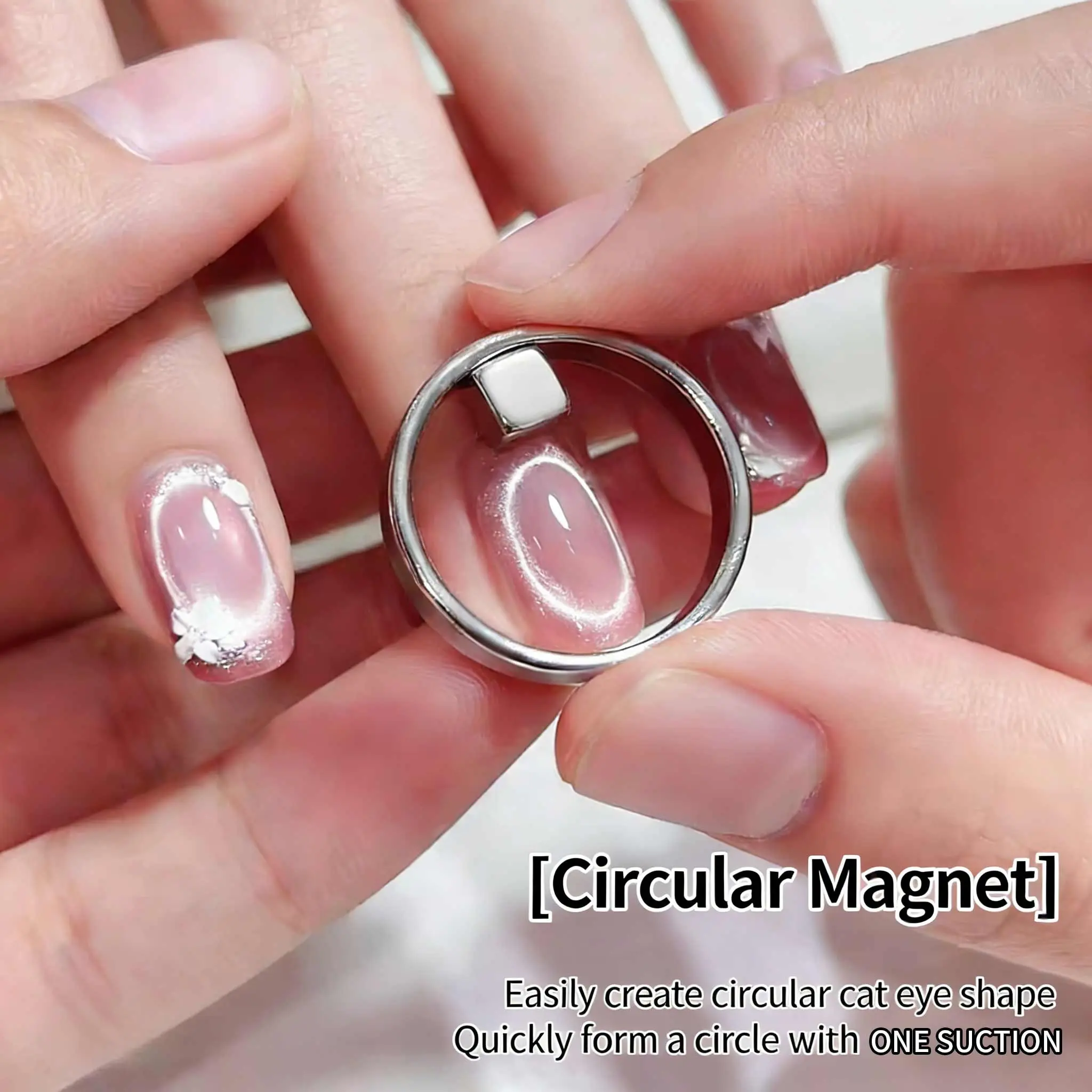 New 3-second suction hole cat's eye nail artifact Explosive powerful ring magnet novice black hole cat's eye auxiliary tool, Nail Art Accessories, sucking hole cat's eye manicure powerful ring magnet novice tool, Nail Art Design, Home Nail Art, Nail Tools