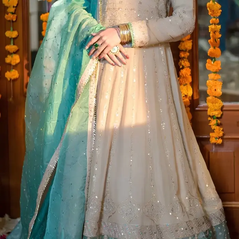 Long frock with trousers and duppata S, M,L Womenswear