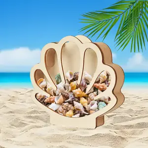 Shell-shaped shell display box, a perfect companion for summer beach outings. Convenient to carry. Suitable for storing and displaying jewelry and shells, as well as for home decoration and as a gift for collectors.