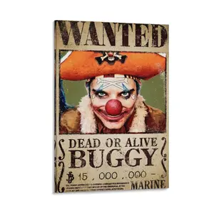 One Piece Poster - One Piece Buggy Wanted Decor Print