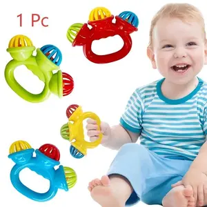 Vibrating Rattle Maracas Toy for Infant Ages 0-3, Sensory Grip Training and Soothing, 4 Color Options, 2026 New Design for Hearing Development