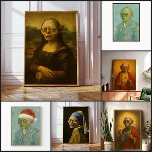 Mona Lisa Collector's Edition — Whimsical Fantasy Emoticon Poster, Room Decor Printed Wall Art