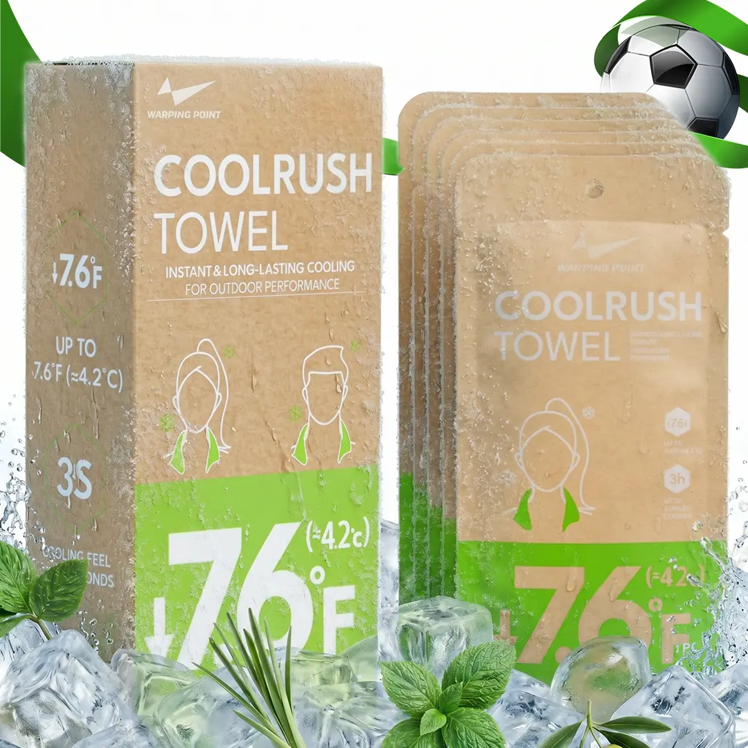Summer Heat Relief Hack | CoolRush Towel, 3s Instant Cool | Lasts 3 Hours | Summer Essential for Sports, Travel, Concerts & Outdoor Events | Great Summer Gift