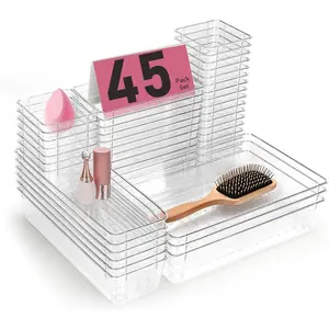 45P Clear drawer organizers