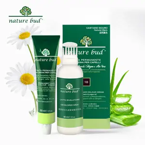 Nature Bud Salon-Quality Permanent Hair Color-Can cover gray hairs, Kit Vibrant Long-Lasting Cream No Fading No Brassiness Gentle Fo rmula for All Hair ,Types outdoorfun , magic root cover  good