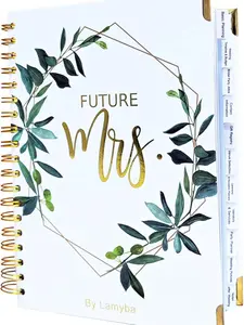 Wedding Planning Book,Wedding Planner Book and Organizer for The Bride, Future Mrs Engagement Gift - Hard Cover, Pockets