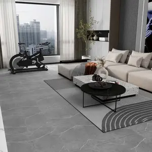 【fathersdaygift】Jeedeson 6 MIL x 12 in. W x 24 in. L Peel and Stick Water Resistant Vinyl Tile Flooring, Gray (60 sq. ft. /case)