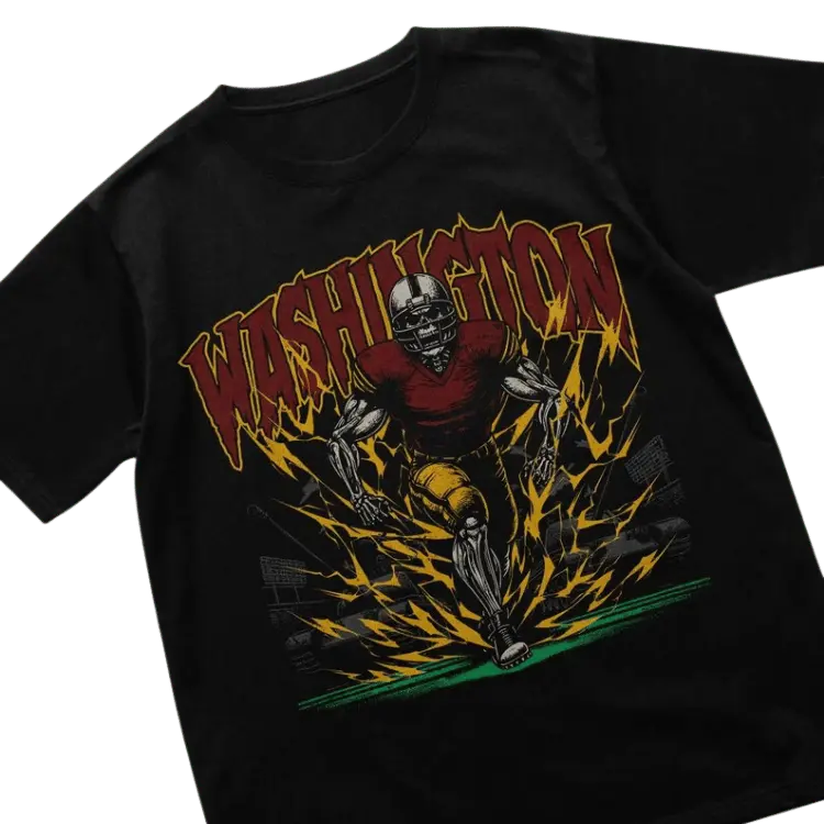 Washington Football Vintage Tee, Football Team Shirt, Commanders  Skeleton Shirt, Football Shirt, Vintage Graphic Tee, Unisex T-Shirt, Gift For Men, Top Menswear Streetwear