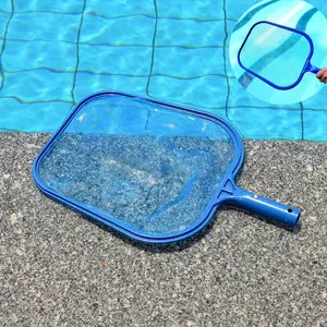 New Leaf Rake Durable Plastic Leaf Rake Mesh Frame Net Skimmer Cleaner - Ergonomic Handle For Swimming Pool, Spa & Fishing - Efficient Debris Removal, Sturdy Lightweight Outdoor Tool, Pool Cleaning Net, Long Handle Design
