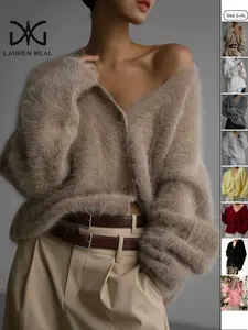 Women's Ultra-Fuzzy Open Front Sweater, Soft Comfortable Knitwear for Fall Winter Seasons, Casual Daily Wear Women's Clothing