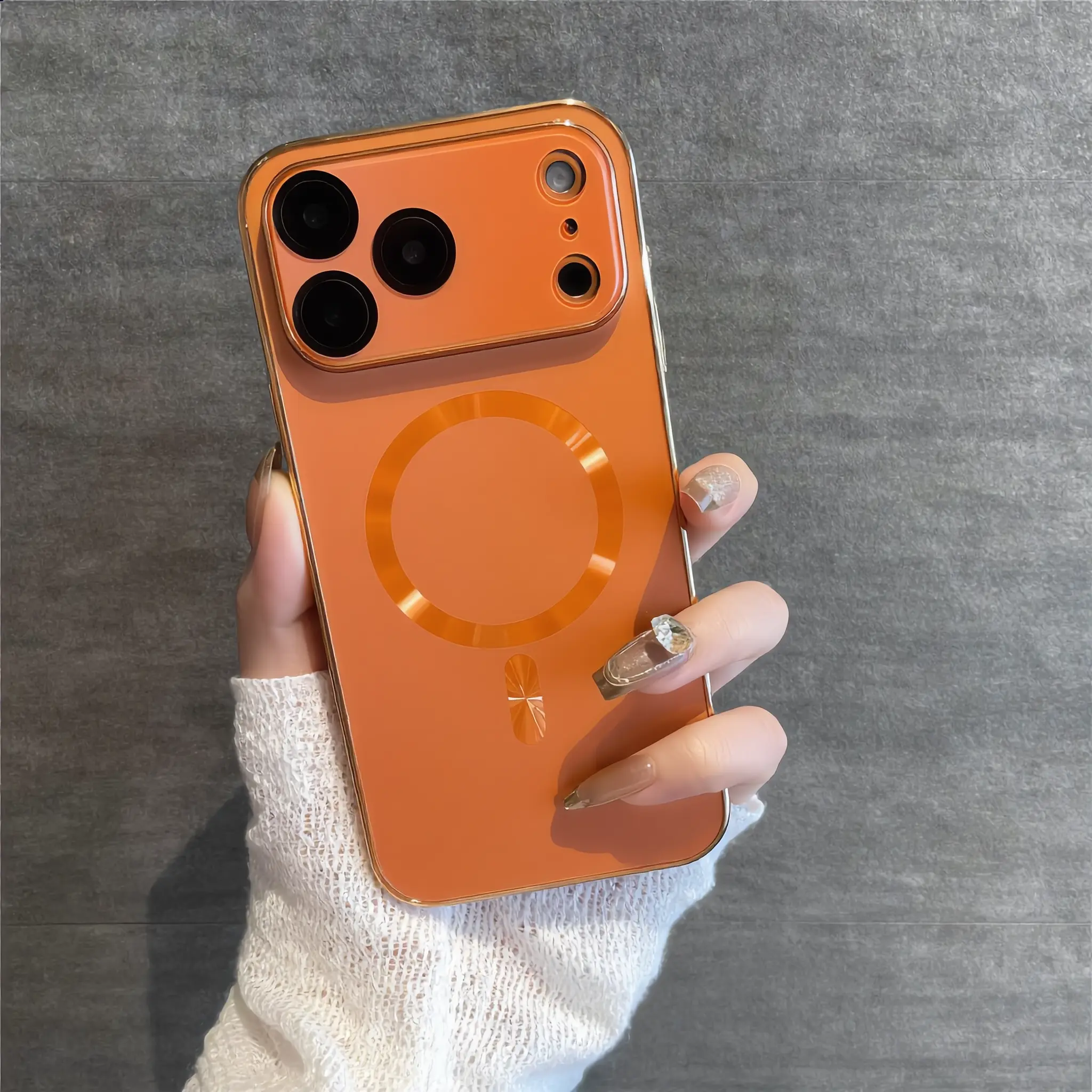 Protective Shiny Magnetic Lens Phone Case for Multiple iPhone Models (17,16,15,14 Pro,16 Plus) - Shockproof Polycarbonate PC Casing with Customized TPU Accents, Outdoor Accessory, Accessories, Ip 14Pro, Ip17/Ip16/Ip15