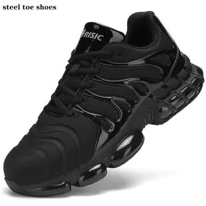 Reinforced Toe Boots  for Men and Women -  Indestructible Comfortable  Steel Safety Shoes Boy Black