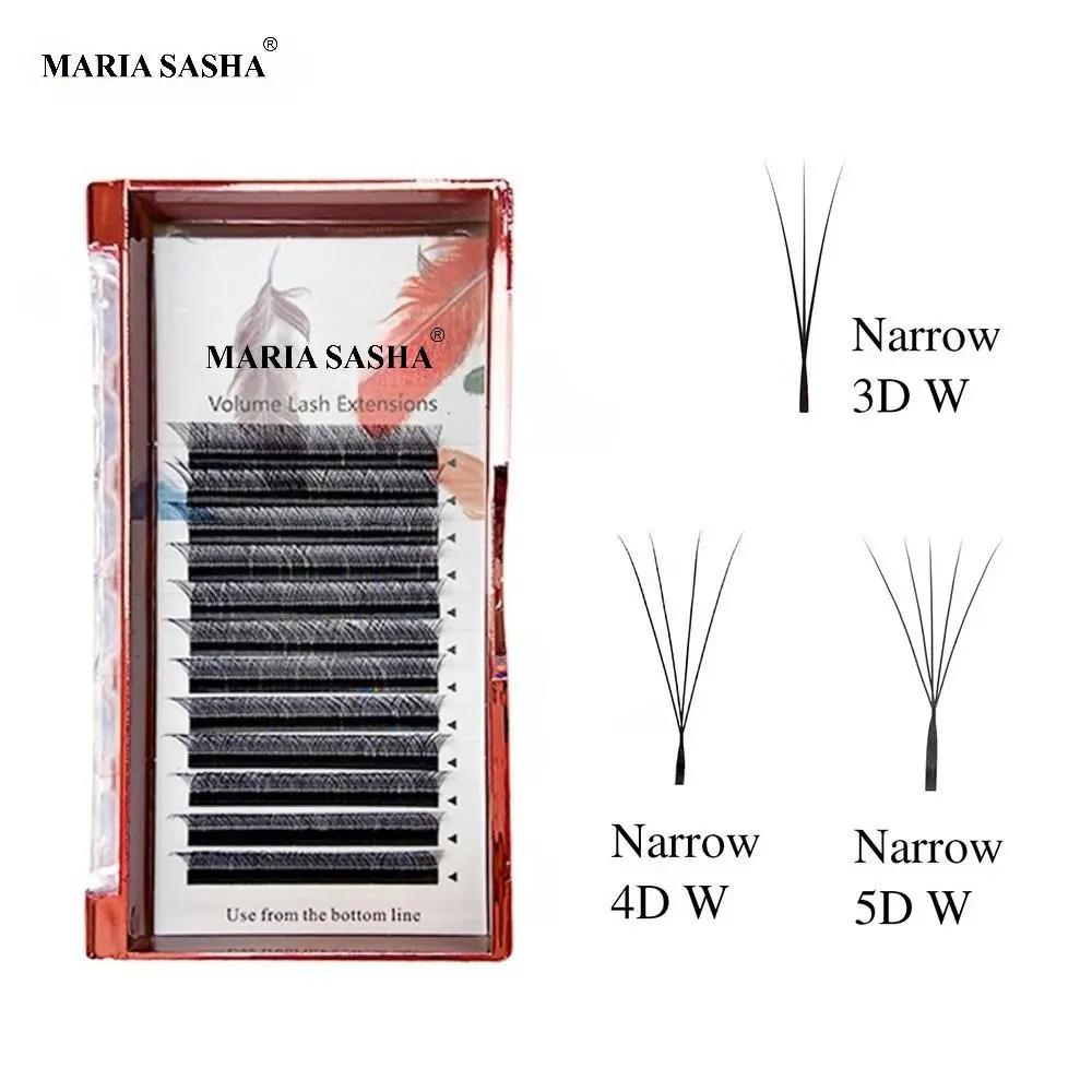 MARIA Narrow 3D W/4D W/5D W Shape Automatic Flowering Eyelash Extensions Premade Fans Narrow Natural Soft Lashes Full Dense 2026 New
