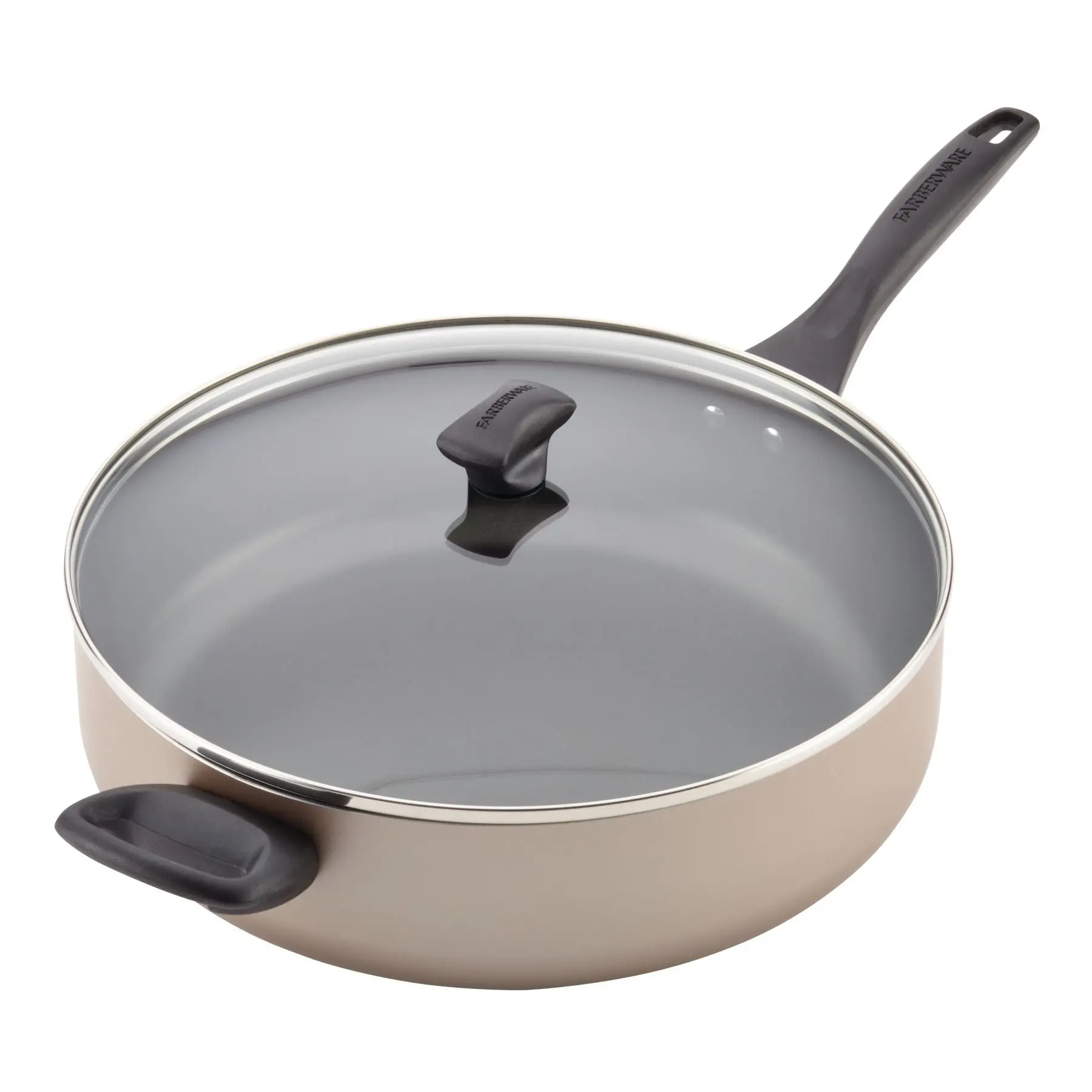 6-Quart Nonstick Jumbo Cooker with Helper Handle Dishwasher Safe Cookware Pots for Big Family Meals