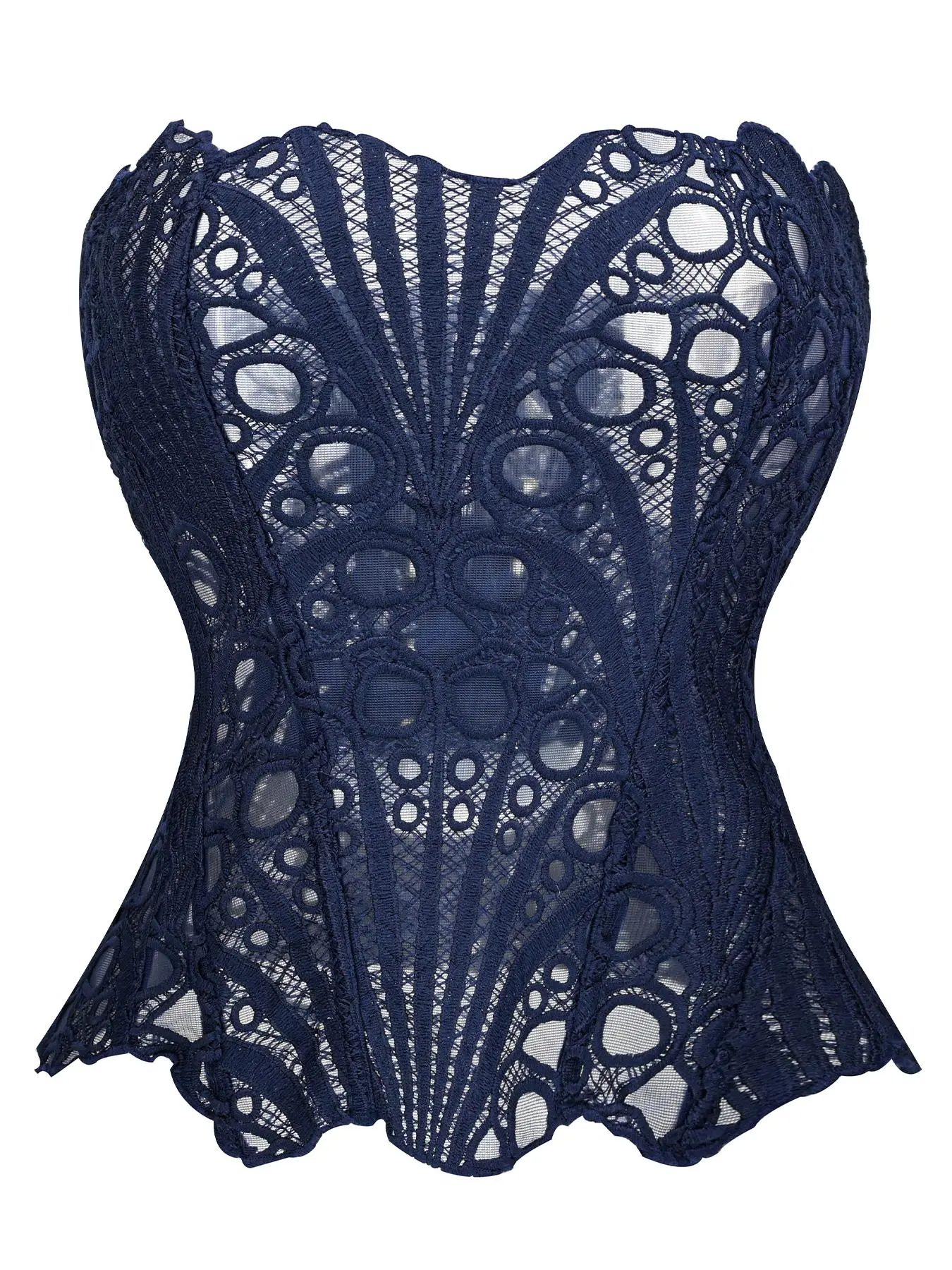 Coquette Pink Sheer Eyelet Lace Strapless Corset, Boned Waist Slimming Sexy Bustier for Evening Date Night Birthday Photoshoot Clothes