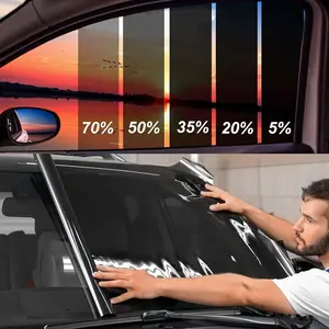 20% VLT Ceramic Window Tint Film 24"x15'Ft Blocks 99% UV IR Rays Heat Resistant Anti Glare Scratch Resistant Auto Sun Shade for Windshield