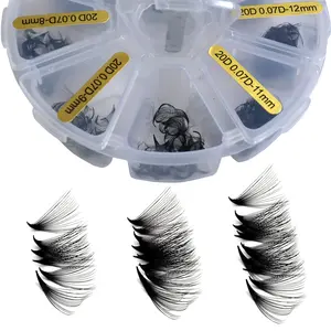 Sackvis 480 Fans 20D Premade Fans Eyelash Extensions Mixed Length D Curl 8-15mm Volume Eyelash Extensions Lash Pointed Handmade(20D-0.07D,8-15mm Mixed)