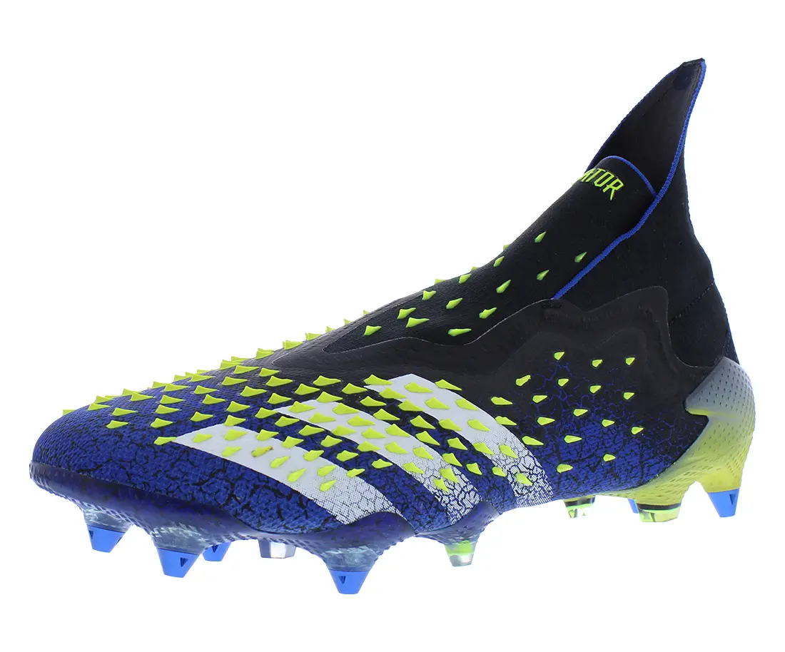 Adidas Soccer Cleats for Men - Predator Freak + Laceless Soft Ground Footwear with Demonskin Upper