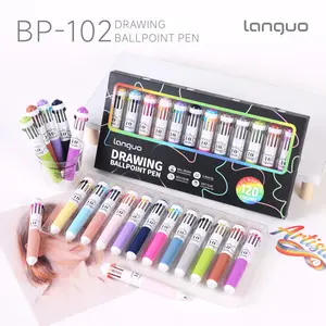 Blue Fruit Drawing Dedicated 60/120 Color Round Ballpoint Pen Markers, Marker Pen Set, Coloring Book Markers, Press Cartoon Trp Soft Grip Colored Pens, Student Gift