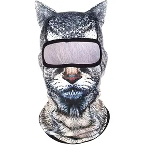 3D Cat Ski Balaclava with Ears, Premium Material Unisex Lightweight Kitty Ski Mask with Elastic Edges, Versatile Face Cover for Skiing & Outdoor Sports, Ideal Adults Gift, Adults Gifts