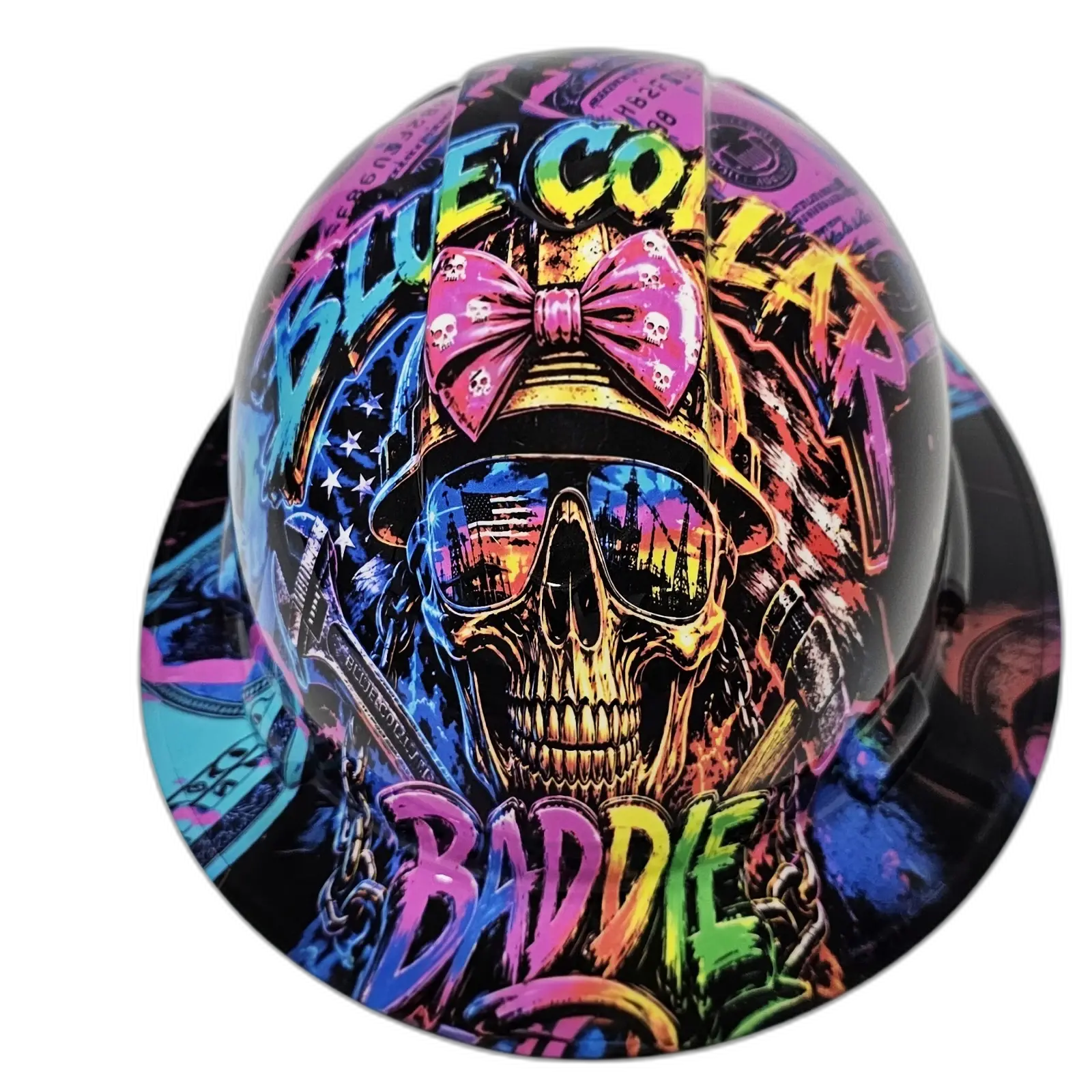 Blue Collar Baddie Women's - Custom Hydro Dipped Full Brim Hard Hat