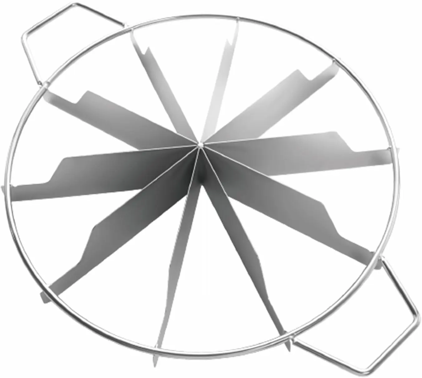 【Summer Wins】SOTECH 10/8/6/5-Cut Stainless Steel Pie Slicer and Cheesecake Cutter for Even Slices Divider with Side Handle Press Cake Portion Cutter Divider Kitchen Tools Baking Supplies for Restaurant Wedding Party Birthday Pizza Pastry Pie