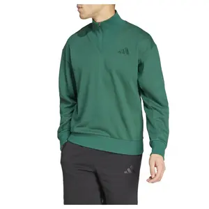 adidas Mens All Season Quarter Zip Sweatshirt Casual - Green