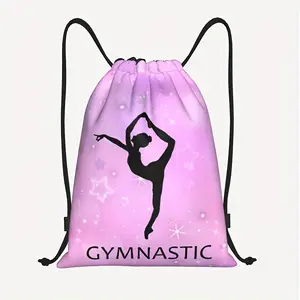 1 piece of women's fitness backpack - gymnastics-style design, with drawstring, soft-shell fitness bag, Sports bags, suitable for fitness, dancing, yoga, travel - Ideal for gymnasts and performers, dance equipment, sports aesthetics