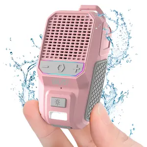 GBEAST Portable Bluetooth Speaker with RGB Lights & Flashlight IPX6 Waterproof Clip-On Design 30H Playtime Hands-Free Mic for Jobsite Outdoor Golf Gifts for Girlfriend Wife