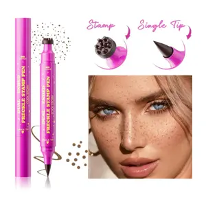 Freckle Pen,Faux Freckles,Dual-Ended Freckle Stamp Pen – Realistic Faux Freckles Makeup with Soft Sponge Stamp & Precision Tip – Waterproof Long-Lasting Freckle Marker for Natural or Bold Looks (02 Mousy Brown)