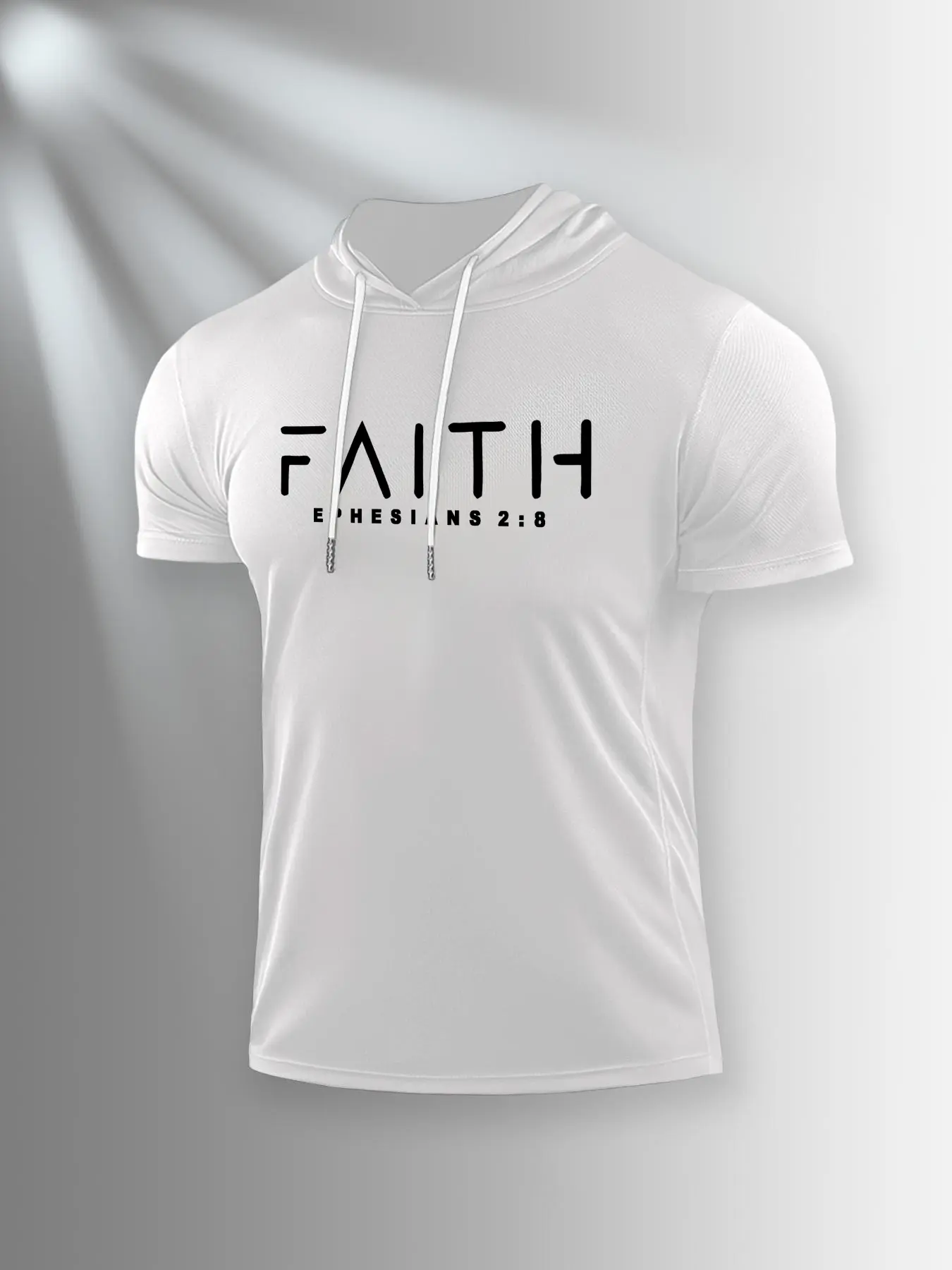 Men's Hooded Graphic T-Shirt for Casual Summer Wear, Fitted Design with Moderate Fabric Thickness, Stylish H Type Silhouette