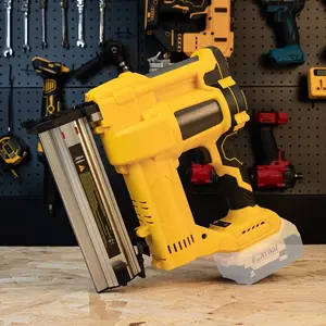 Suitable for Dewalt20V battery, wireless air pump 2-in-1 electric nail gun, suitable for F10, F20, F30, F40, F50/K10, K20, K30, K40 row nails, battery powered, can accommodate 1000 nails, suitable for professional woodworking/floor laying/building constru