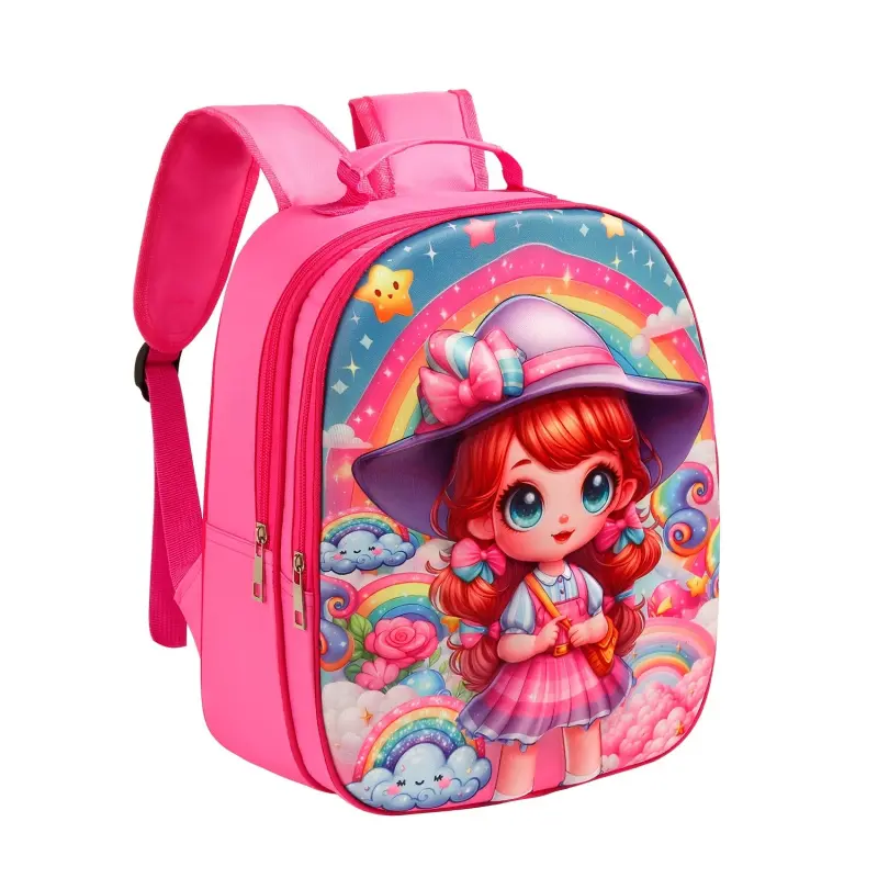 The girl wearing a hat