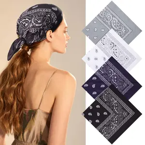 4PCS 21" X 21" Large Bandanas for Men & Women, Multi-Purpose Bandana Headbands, Square Head Scarf