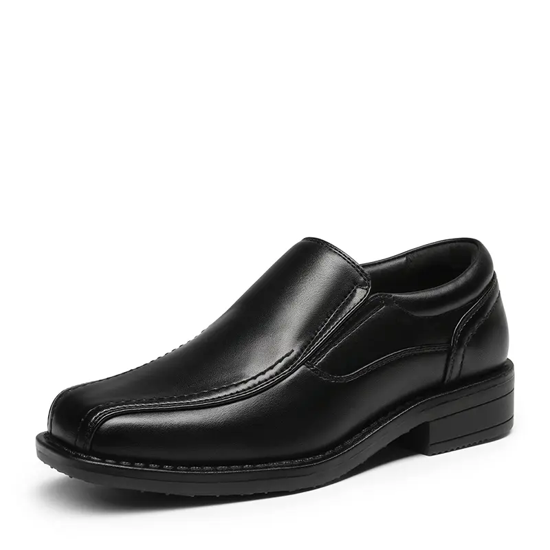 BRUNO MARC Boys' Classic Vegan Leather Round Toe Slip-on Dress Loafers with Memory Foam for Formal Parties & Weddings, Wedding, Faux Leather, Synthetic, 11 - 12 Years, Formal Wear, Loafer Shoe, Fashion, Elastic Sides, Party Ready