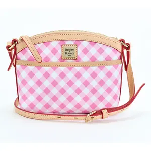 Dooney & Bourke Coated Cotton Gingham Domed Crossbody