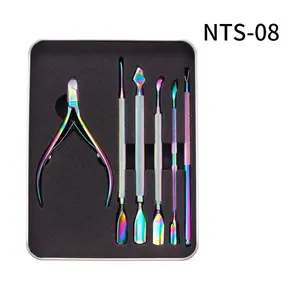 6pcs Cuticle Trimmer, Cuticle Remover with Cuticle Pusher, Stainless Steel Pedicure Manicure Tools, Nail Clippers, Nail Care, Clipper for Fingernails and Toenails Dead Skin, Curved Angle Tweezers Kit for Eyelash Grafting Jewelry Making