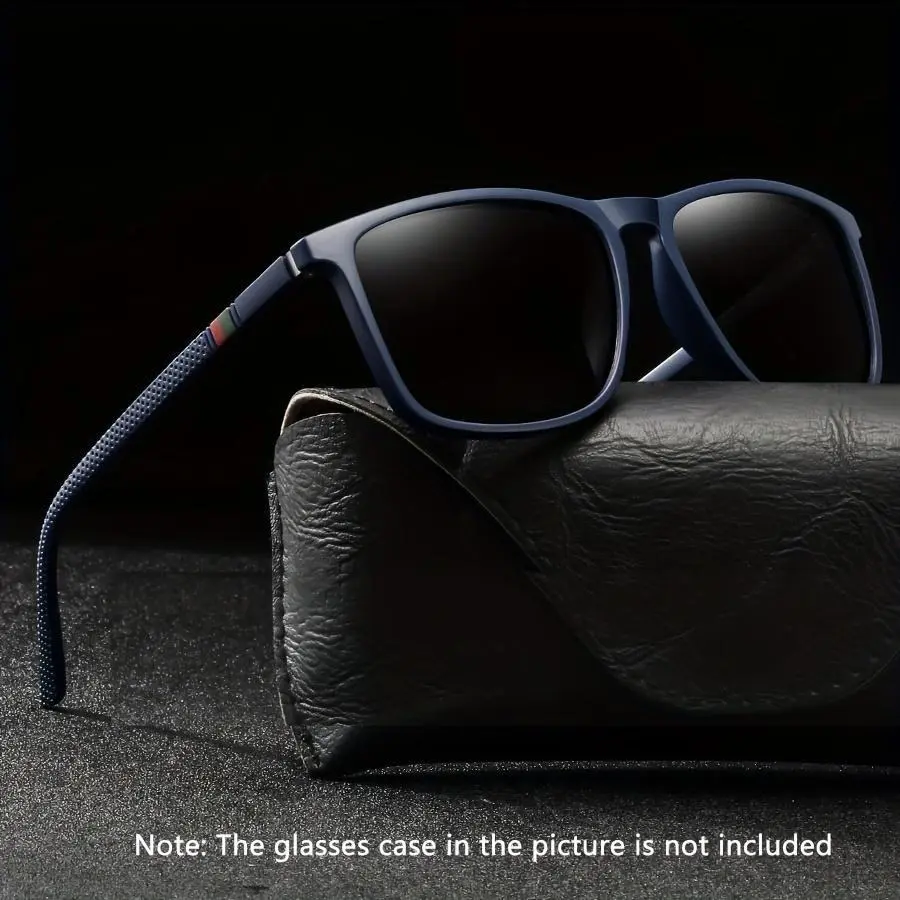Unisex Classic Checkered Full Rim Nylon Rectangle Sunglasses - Anti-Glare Silvery Mirror Lens Eyewear for Driving, Tropical Vacations, Fashion Accessories, Anti-Glare Lens, Classic Sunglasses