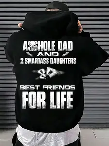 Ass Hole Dad  and 2 Smartass Daughter Best Friends For Life Shirt, Funny Dad Shirt, Top Menswear, Cotton Tee Shirt Casual Streetwear, Sweatshirt, Underwear Tshirt, Streetwear Human,Men's Casual Crew Neck T-Shirt, Menswear, Tops,Gift for Husband,  Unisex