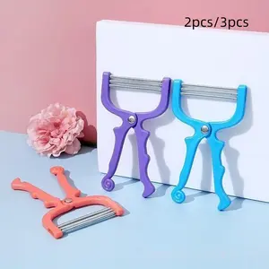 2pcs/3pcs 3-Layer Spring Thread Facial Hair Removal Tools, Gentle Epilator for Face, Facial Care Tools, Skin Care Tool, Perfect Gift for Mother's Day & Valentine's Day