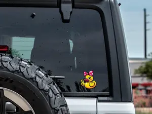 Girl Duck Wave Vinyl Decal 4'' Sticker- Self-Adhesive, 6Mill Vinyl, Water and Fade Resistance, High Quality UV Resistance
