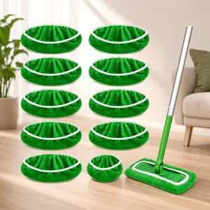 Multi-scene Reusable Microfiber Mop Pads, Washable Swiffer Mop Replacement Pads, Wet Dry Cleaning Refill Pads for Wooden Flat Floors