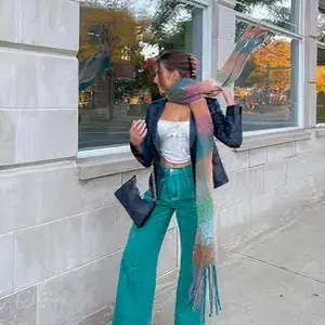 Large Chunky Plaid Scarf Checked Colorful Oversized Scarves Soft Big Cashmere Wool Thick Winter Warm Blanket Women