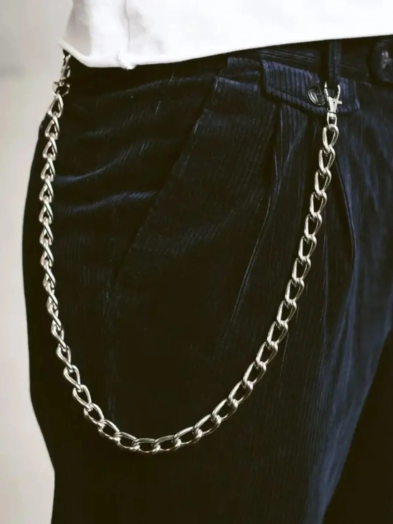 Men's Punk Style Pants Chain, Minimalist Chain Belt, Adjustable Waist Chain, Pants Chain for Jeans, Fashion Clothes Accessories for Party, Daily Clothing Decor, Chain Accessory, Chains for Pants