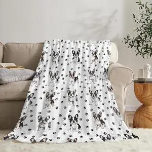 Flannel Blanket | French Bulldog Frenchie Flannel Throw Blanket, Soft Cozy Warm Fuzzy Plush Blanket For Dog Lovers Kids Girls Boys Adults Women Men, Perfect Frenchie Stuff Gifts & Home Decor | Home & Gift