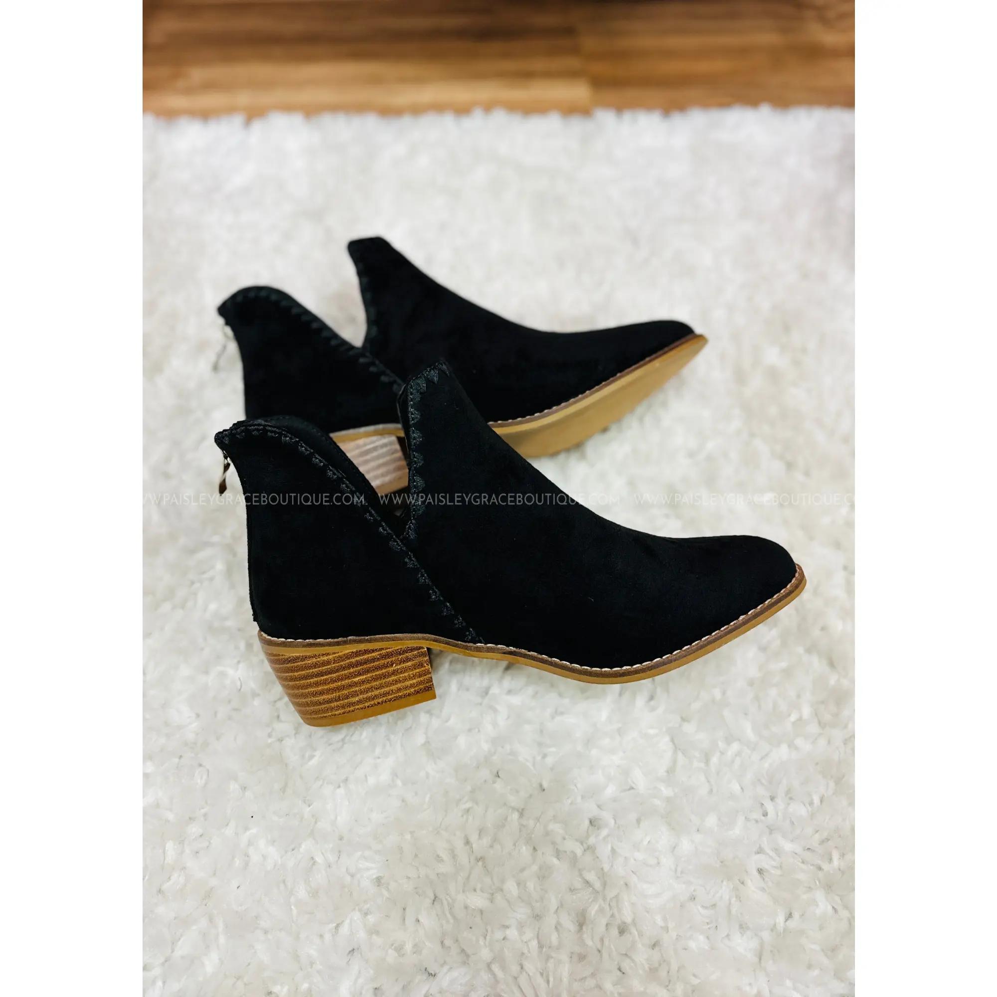 Spice It Up Booties by Corkys - Black Faux Suede - FINAL SALE - ALL STAR SALE