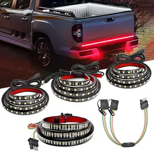 Nilight 3PCS 60 Inch Truck Bed Light Strip Bundle with Tailgate Bar 60" Triple Row 504 LED Strip 4 Way Flat Trailer Y-Splitter Extension Harness for Cargo Pickup Truck SUV RV Boat  Tail Light Strip  dealsforyoudays, Led Car Lights, Triple Row Leds