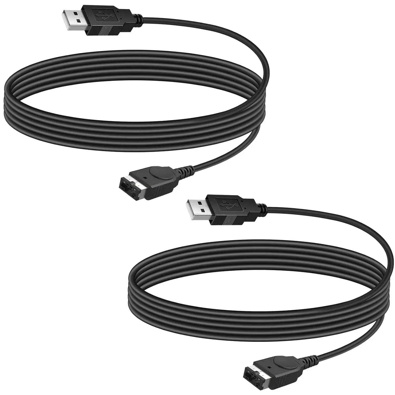 GBA SP Charger  for  DS/NDS & Gameboy Advance SP, 3.9FT Fast  Cord with Safety Protection - Durable Power  (2 Pack Black)